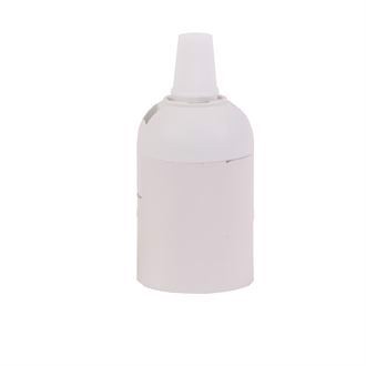 White plastic click lamp holder E27